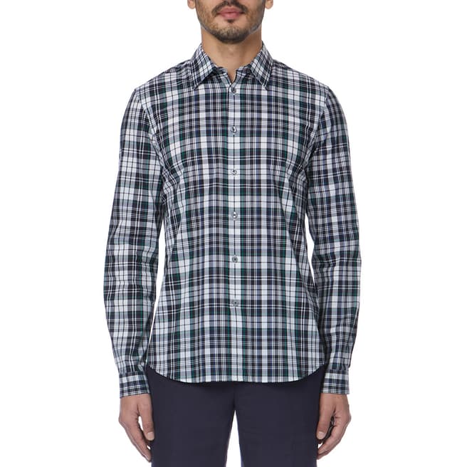 PAUL SMITH Grey/Black Tailored Fit Shirt