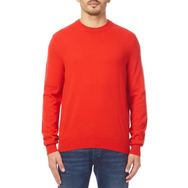 PAUL SMITH Red Crew Neck Cashmere Jumper