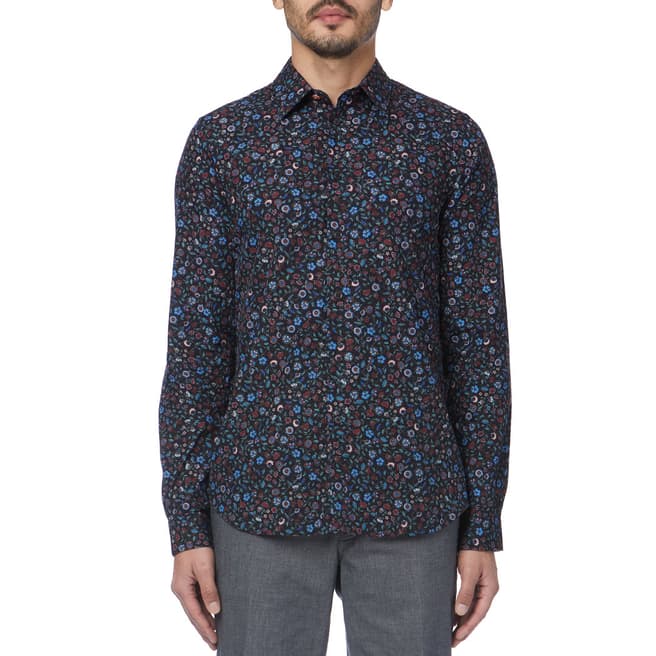 PAUL SMITH Multi Flower Print Tailored Fit Shirt
