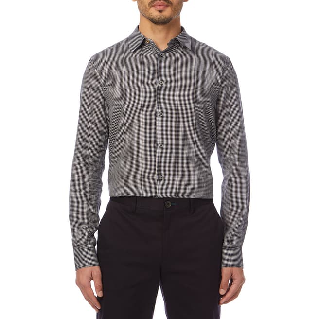 PAUL SMITH Ink Formal Micro Check Slim Fit Cotton Shirt
