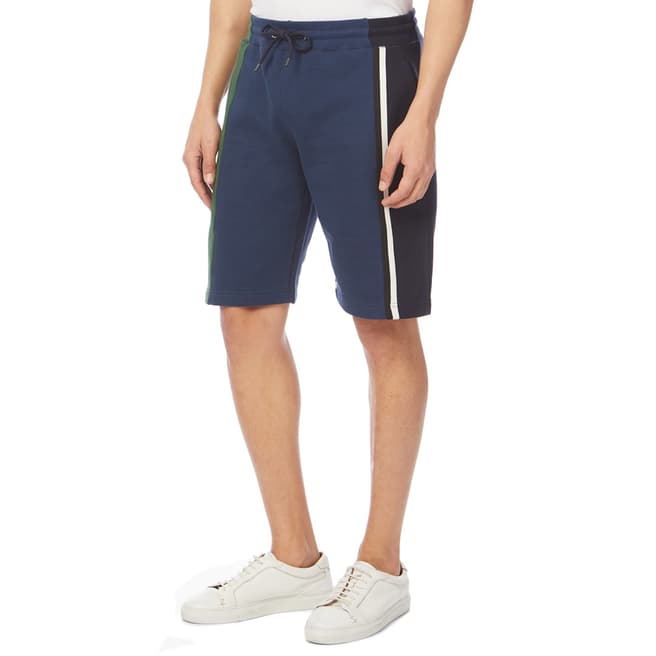 PAUL SMITH Blue Contrast Panelled Shorts