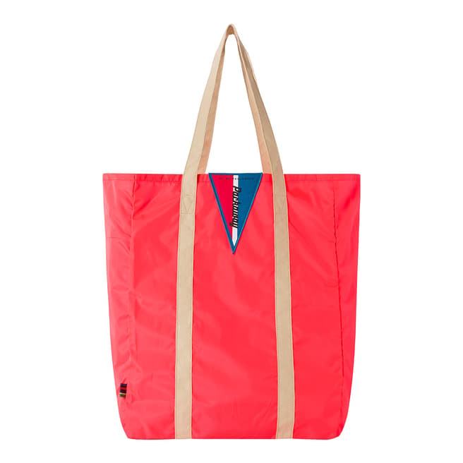 PAUL SMITH Fluro Red Foldaway Tote Bag