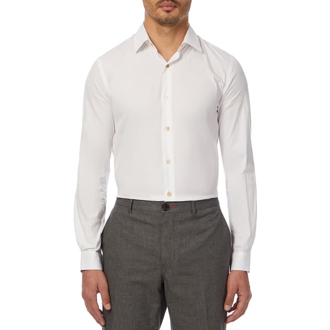 PAUL SMITH White Formal Fitted Shirt