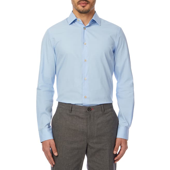PAUL SMITH Light Blue Formal Tailored Fit Cotton Shirt