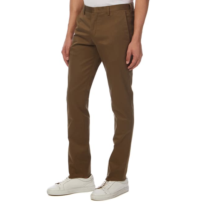 PAUL SMITH Brown Formal Stretch Trousers
