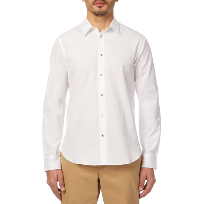 PAUL SMITH White Slim Fit Cotton Shirt
