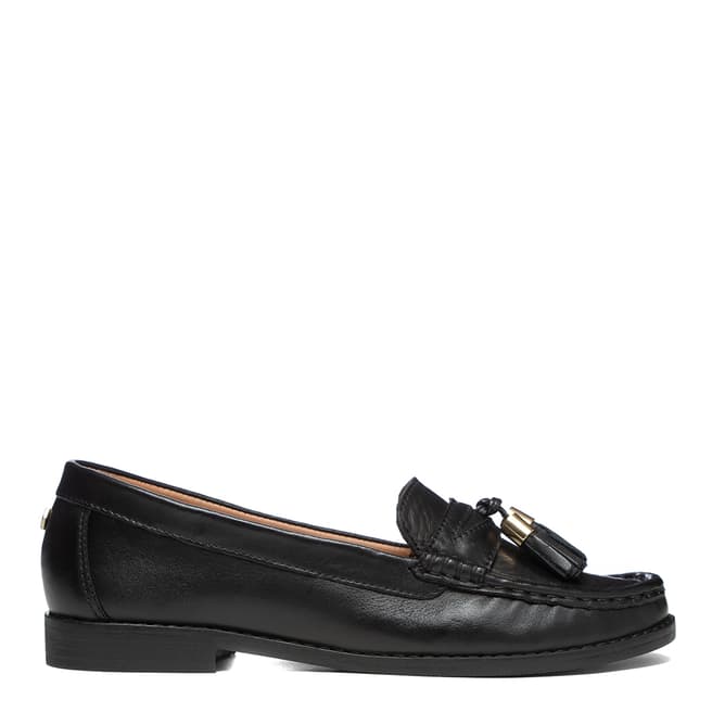 Carvela Black Leather Medium Tassel Loafers