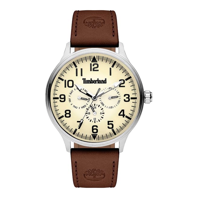 Timberland Brown Blanchard Leather Strap Watch