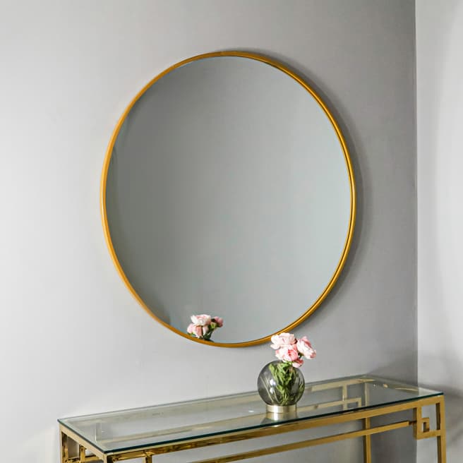 Native Home & Lifestyle Gold Manhattan Round Mirror - Large