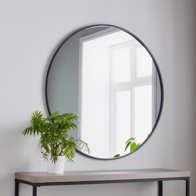 Native Home & Lifestyle Black Manhattan Round Mirror - Medium