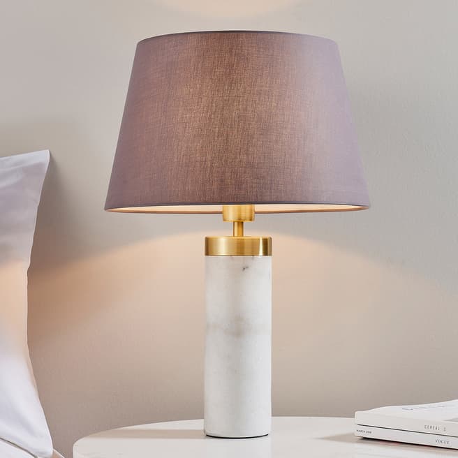 Endon Lighting Marble/Grey Blanca & Evie 1-Light Table Lamp
