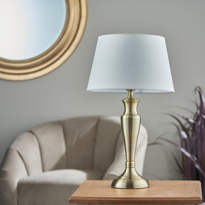 Endon Lighting Antique Brass Oslo & Evie 1-Light Table Lamp