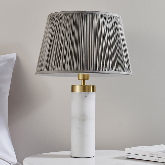 Endon Lighting Marble/Grey Blanca & Freya 1-Light Table Lamp