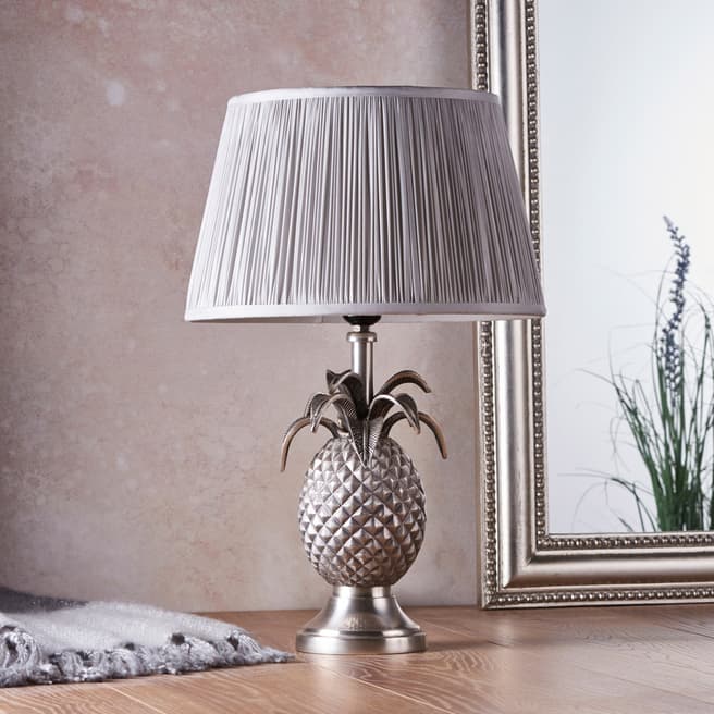 Endon Lighting Pewter/Silver Pineapple & Freya 1-Light Table Lamp