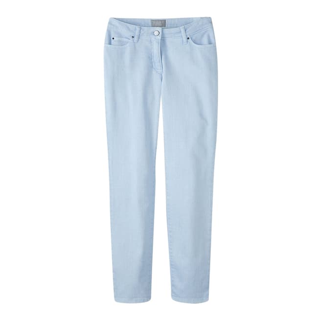 Pure Collection Baby Blue Cotton Cropped Jean