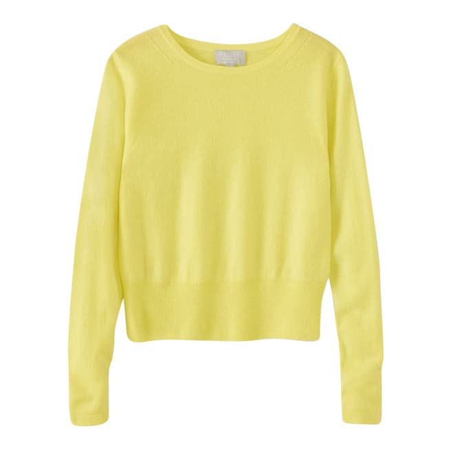 Pure Collection Yellow Cashmere Cropped Sweater