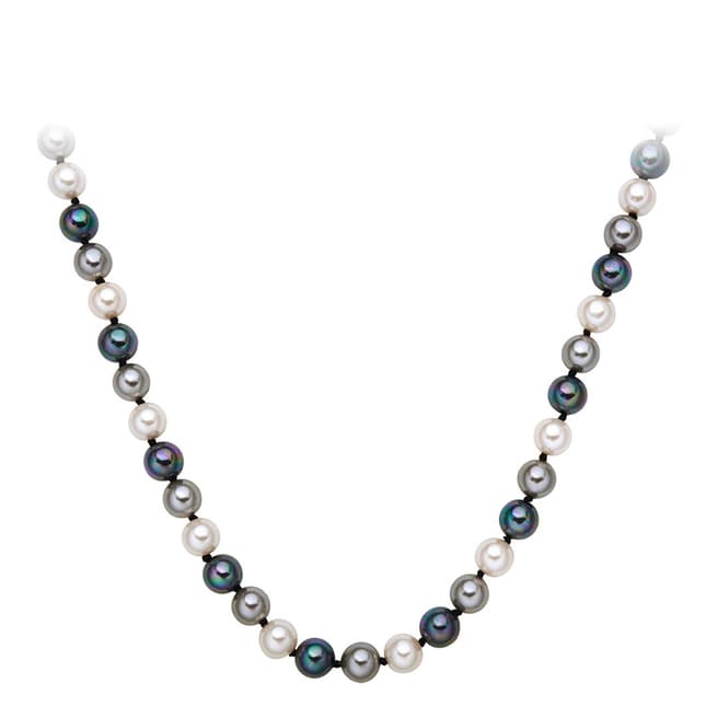 Nova Pearls Copenhagen White/Blue/Anthracite Pearl Necklace