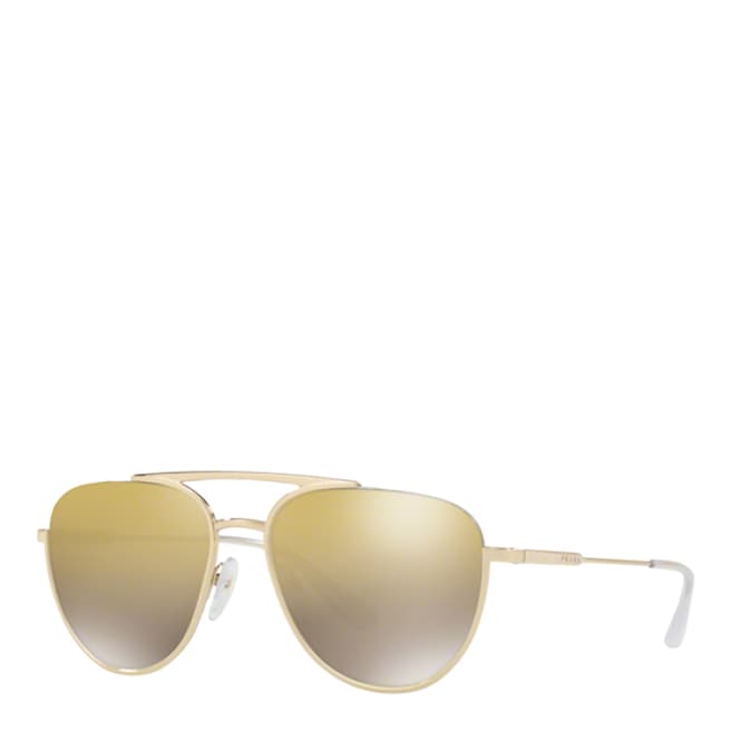 Prada Men's Pale Gold Prada Sunglasses 56mm