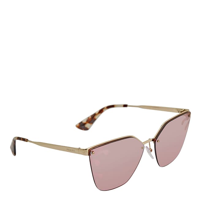 Prada Women's Pink/Gold Prada Sunglasses 63mm