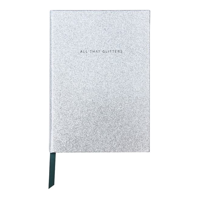 Caroline Gardner Silver Glitter Casebound Notebook