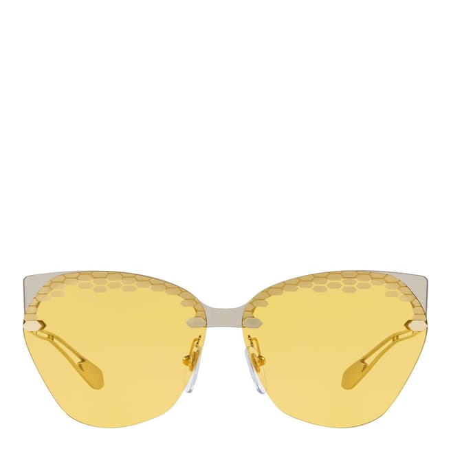Bvlgari Women's Clear/Yellow Bvlgari Sunglasses 62mm