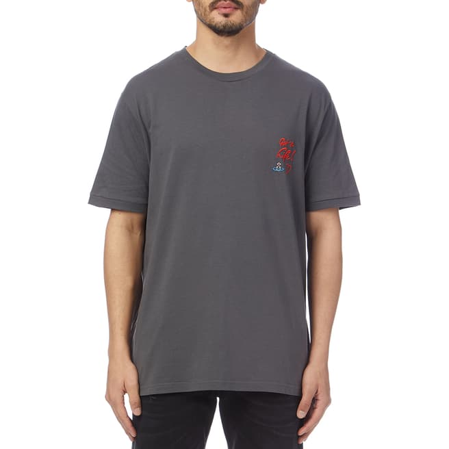 Vivienne Westwood Grey Oversized Cotton Logo T-Shirt