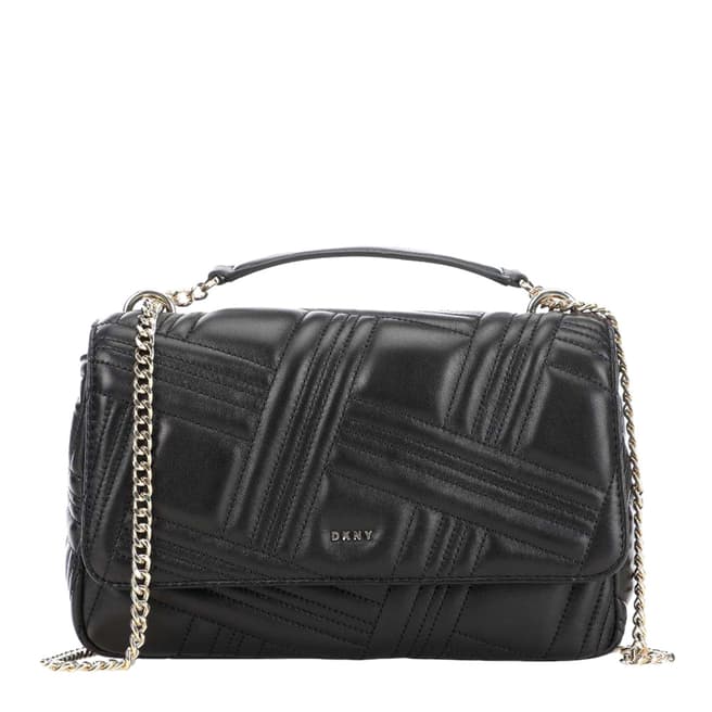 DKNY Black Quilted Large Allen Shoulder Bag
