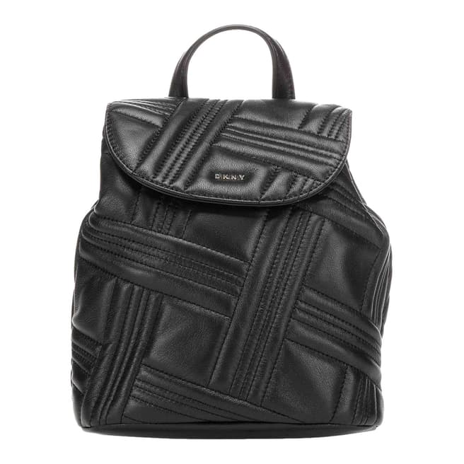DKNY Black Quilted Allen Small Backpack