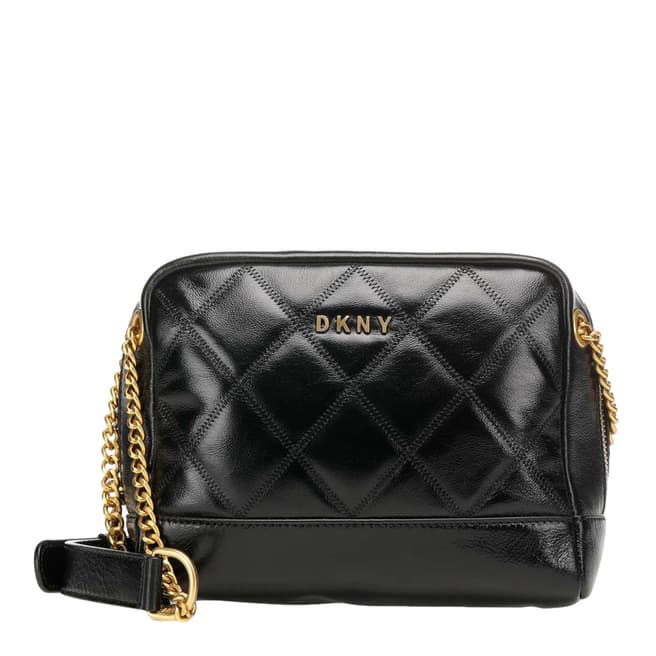DKNY Black Sofia Double Chain Shoulder Bag