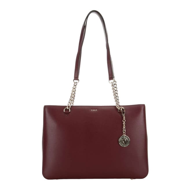 DKNY Blood Red Large Bryant Shopper Tote
