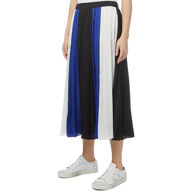 DKNY Multi Colourblock Pleated Skirt