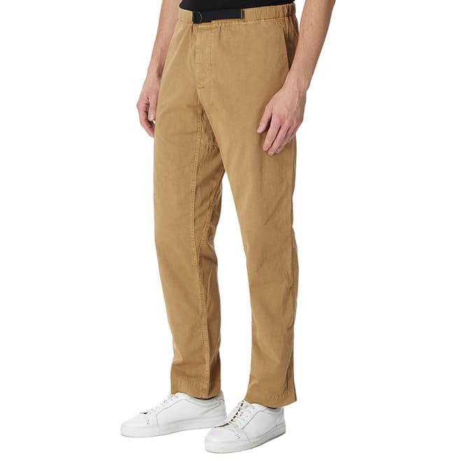 James Perse Tan Relaxed Fit Belted Trousers