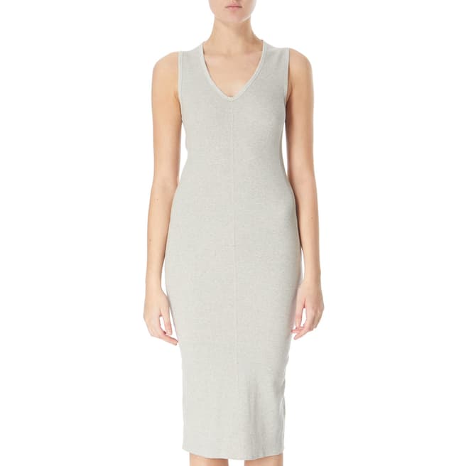 James Perse Grey Binding Fitted Rib Dress