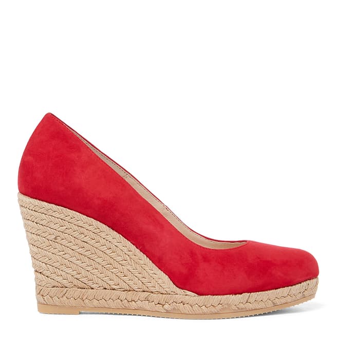 Laycuna London Red Suede Wedge Spanish Espadrilles