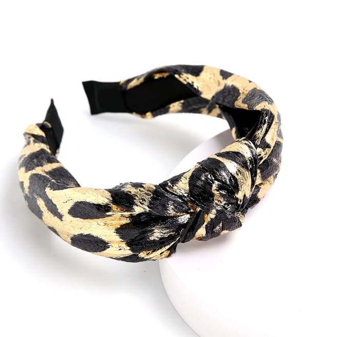 Amrita Singh Black/Gold Animal Headband