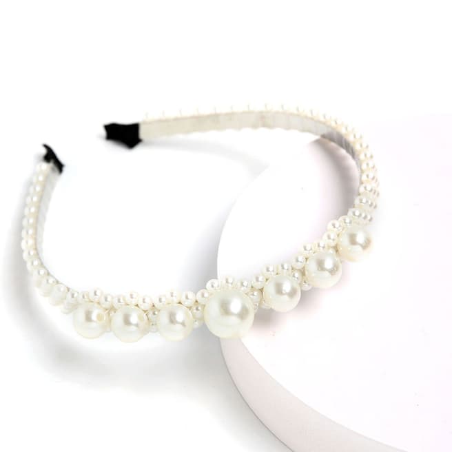 Amrita Singh White Pearl Headband