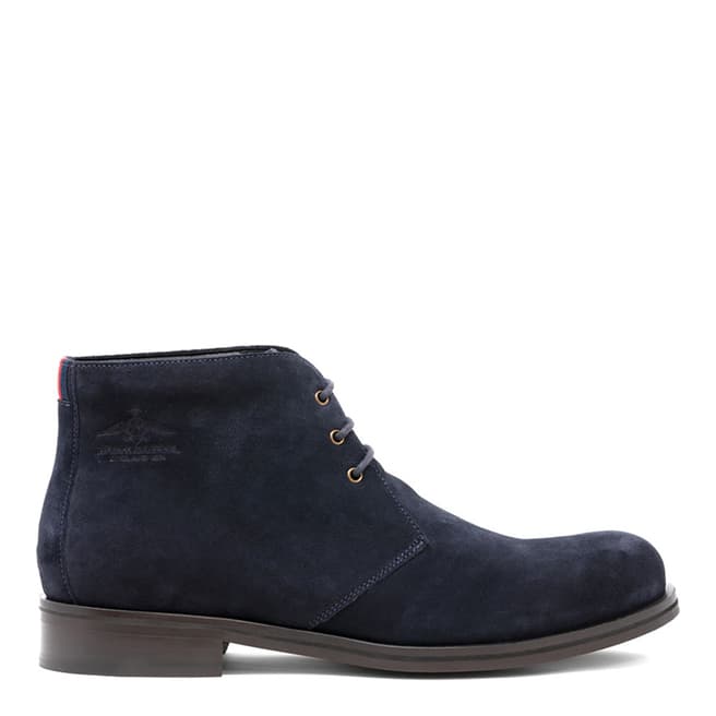 Thomas Partridge Navy Suede Digby Boots