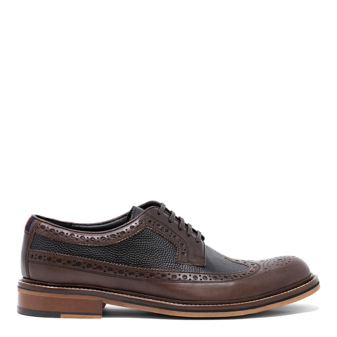 Thomas Partridge Brown & Black Leather Pembrey Brogue Shoes