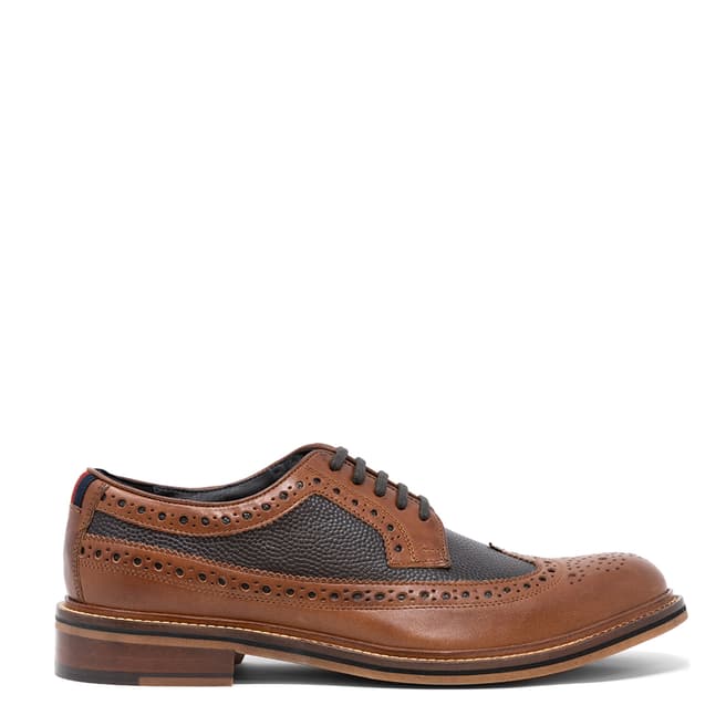 Thomas Partridge Tan & Brown Leather Pembrey Brogue Shoes