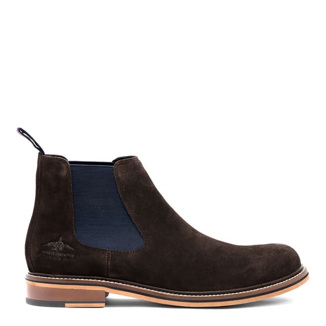 Thomas Partridge Brown Suede Cranwell Chelsea Boots