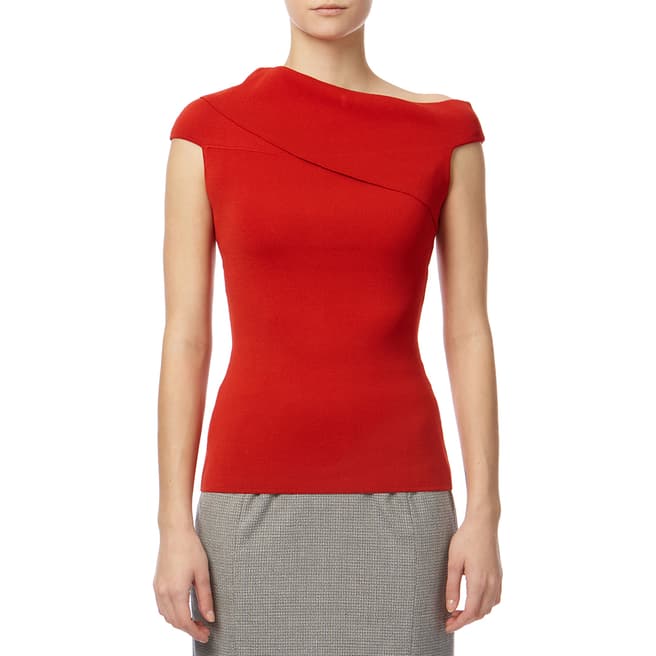 Reiss Red India Bardot Top