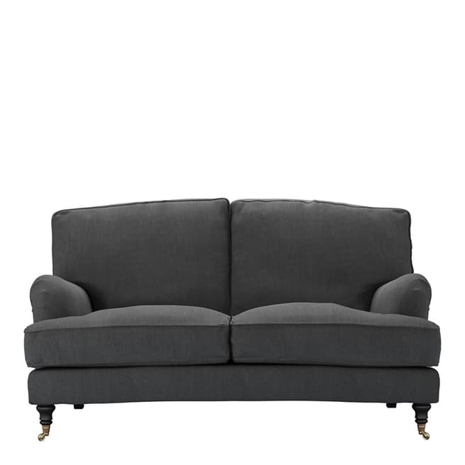 sofa.com Bluebell 2 Seat Sofa (breaks down) in Charcoal Brushed Linen Cotton