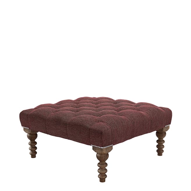 sofa.com Valentin Medium Square Footstool in Russet Chenille