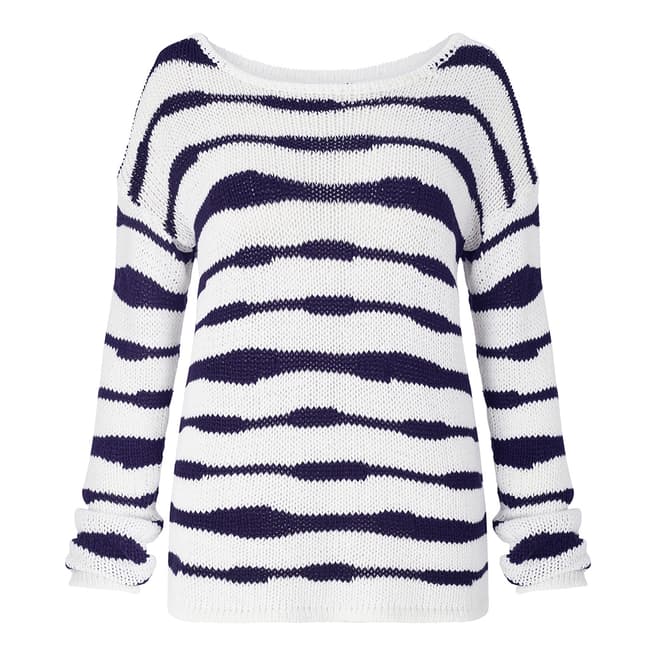 Baukjen Navy/White Libby Striped Knit