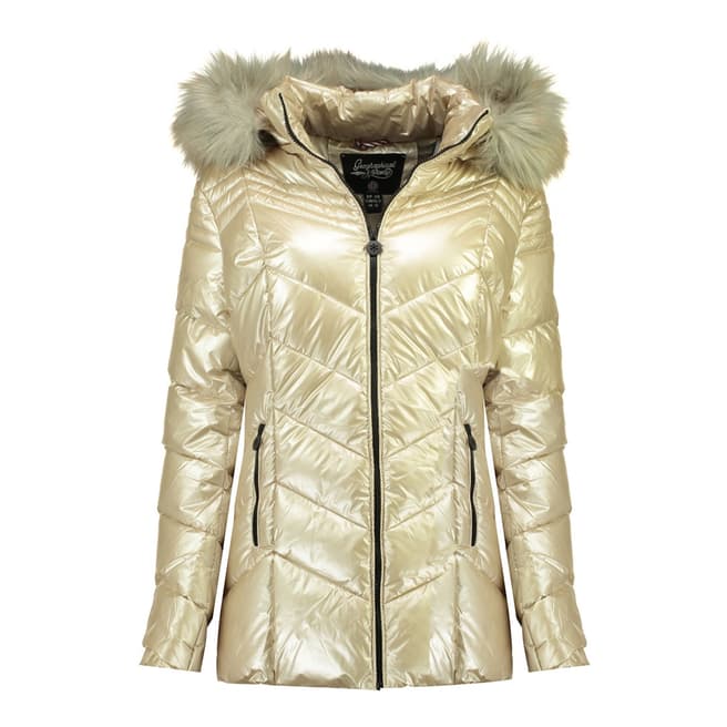 Geographical Norway Gold Quilted Beige Parka 