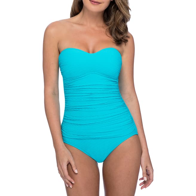 Profile By Gottex Turquoise Bandeau Swimsuit