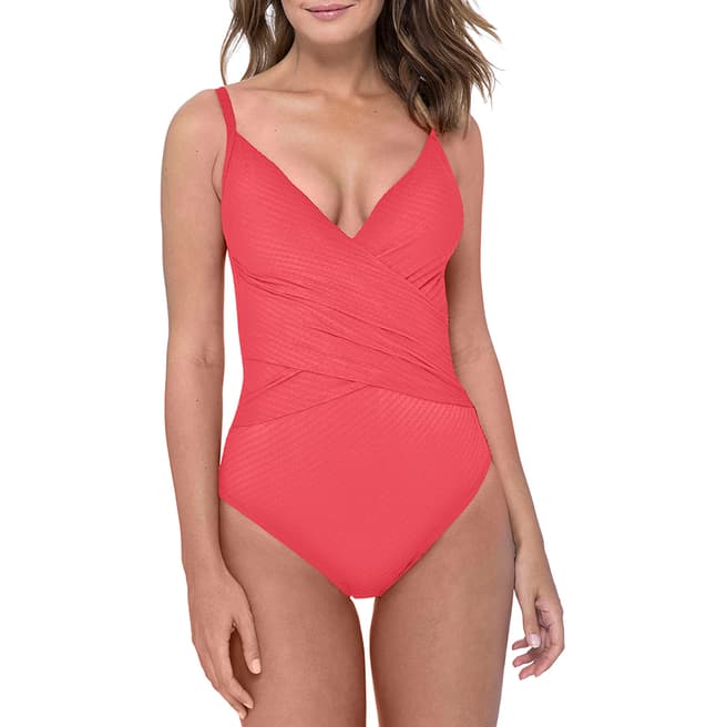 Profile By Gottex Coral Wrap Front Swimsuit