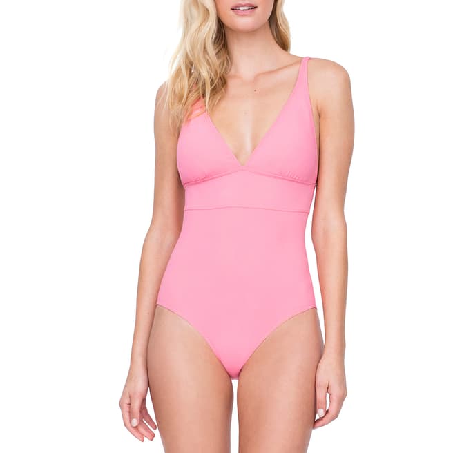 Gottex Coral V-Neck One Piece Swimsuit