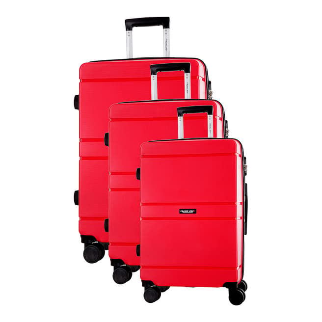 Travel One Red Caminera 8 Wheel Suitcase S/M/L 