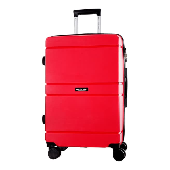 Travel One Red Caminera 8 Wheel Suitcase 70cm